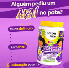 Carregar imagem no visualizador da galeria, Creme para Pentear Açaí Kids Cachinhos Sem Frizz 1kg
