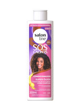 Carregar imagem no visualizador da galeria, Kit Champô 300ml + Amaciador 200ml SOS Cachos Super Óleos