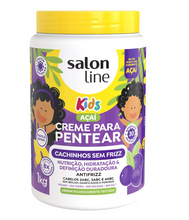 Carregar imagem no visualizador da galeria, Creme para Pentear Açaí Kids Cachinhos Sem Frizz 1kg
