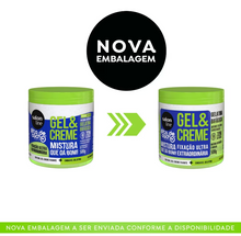 Carregar imagem no visualizador da galeria, Gel&amp;Creme #todecacho Fixação Ultra Extraordinária 500g
