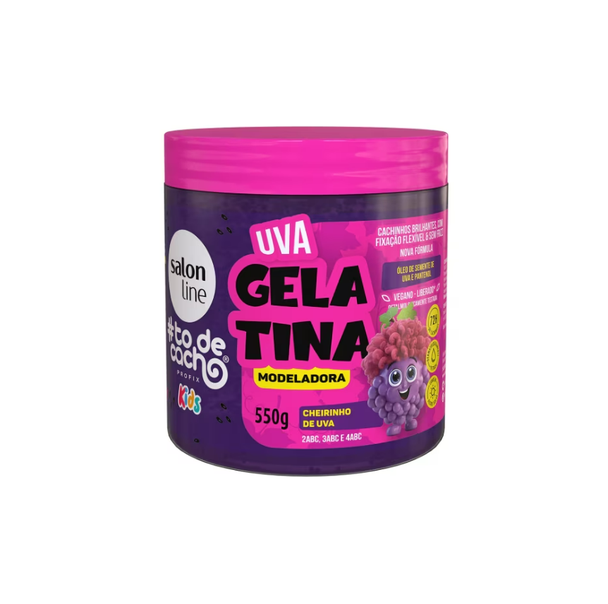 Gelatina Uva #todecacho Kids Modeladora 550g