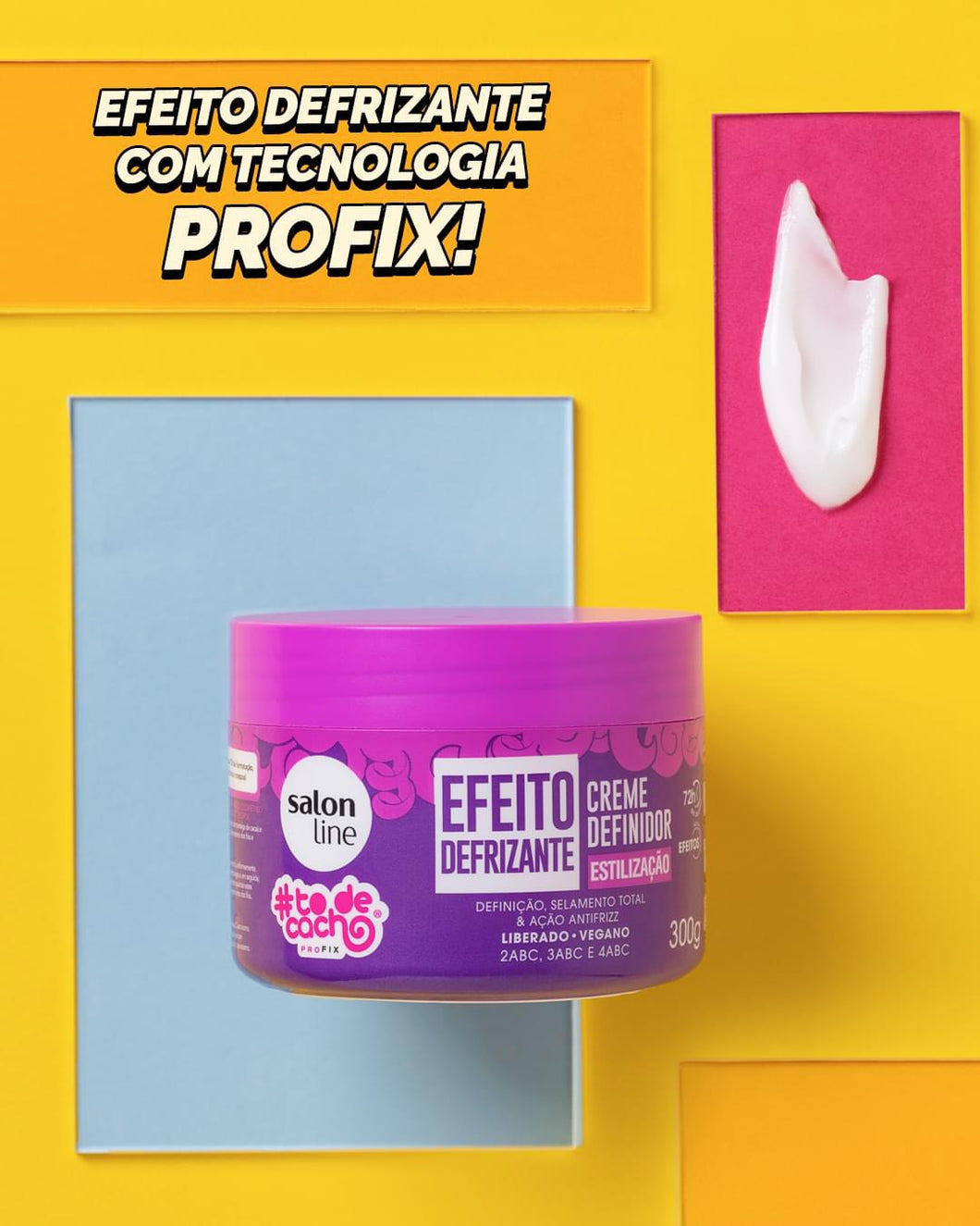 Creme definidor estilização efeito desfrisante  salon line