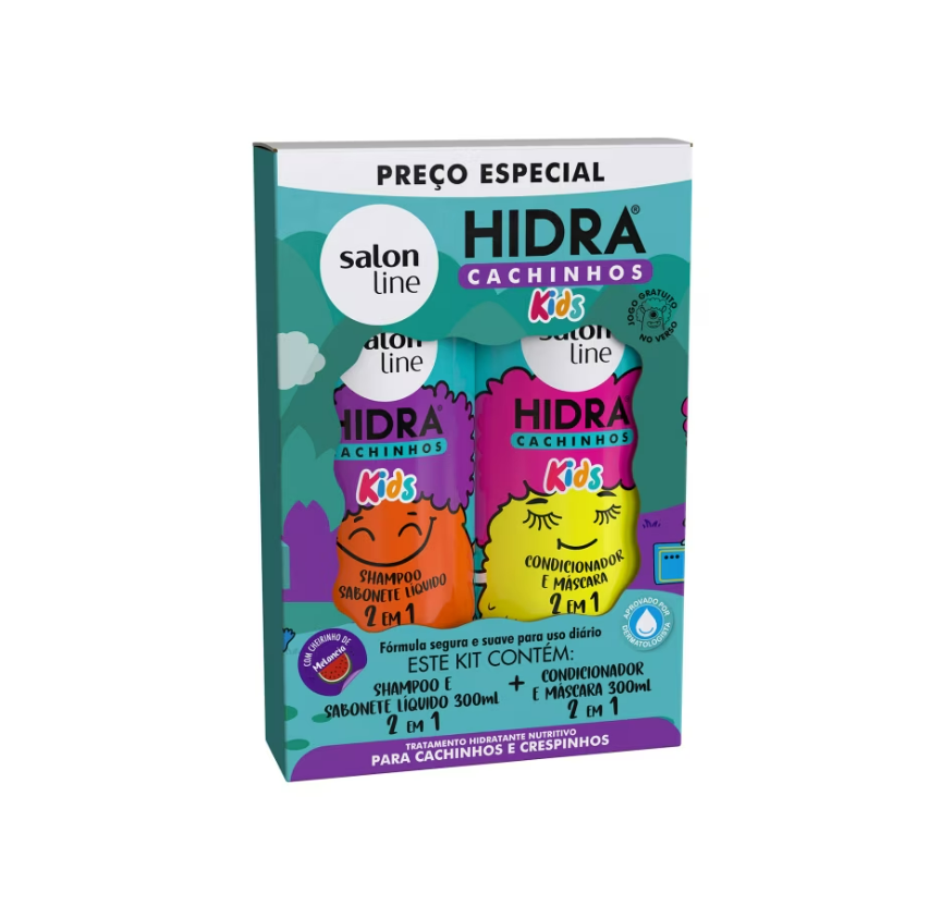 Kit Shampoo e Condicionador Hidra Kids Cachinhos
