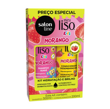 Carregar imagem no visualizador da galeria, Kit Shampoo e Condicionador Morango Meu Liso Kids
